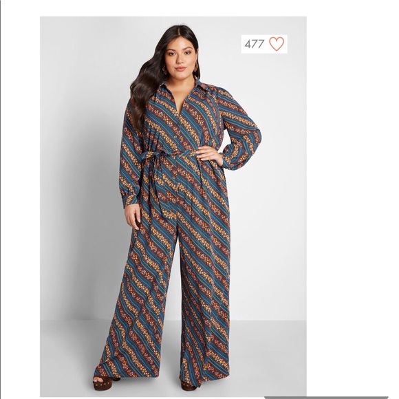 COPY - 🌸2/$70Free Shipping Vintage FloralStripe Jumpsuit - Picture 2 of 6